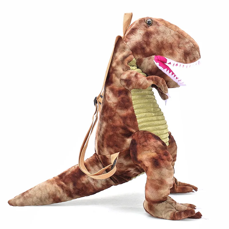 Creative 3D Dinosaur Backpack Cute Animal Cartoon Plush Backpack Dinosaurs Bag for Children Kids Gifts