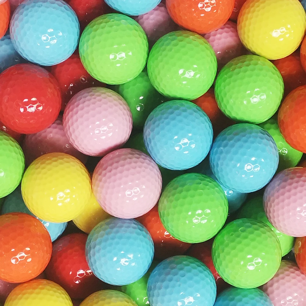 1pc colorful Golf Ball Balls 2 layers practice ball for golfer dropshiping red blue pink green orange yellow 44g/pcs