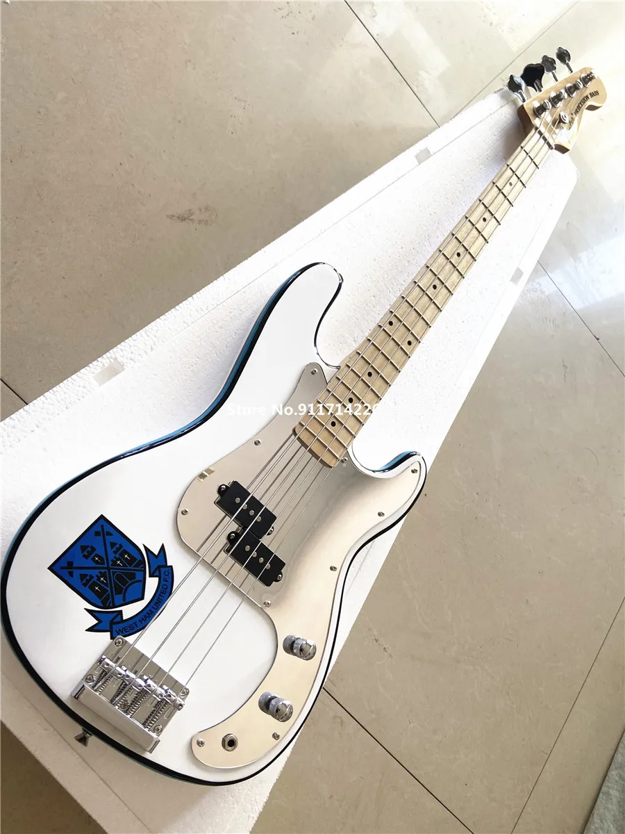 Hohe qualität custom-version von Steve Harris Präzision unterschrift elektrische bass kostenloser versand