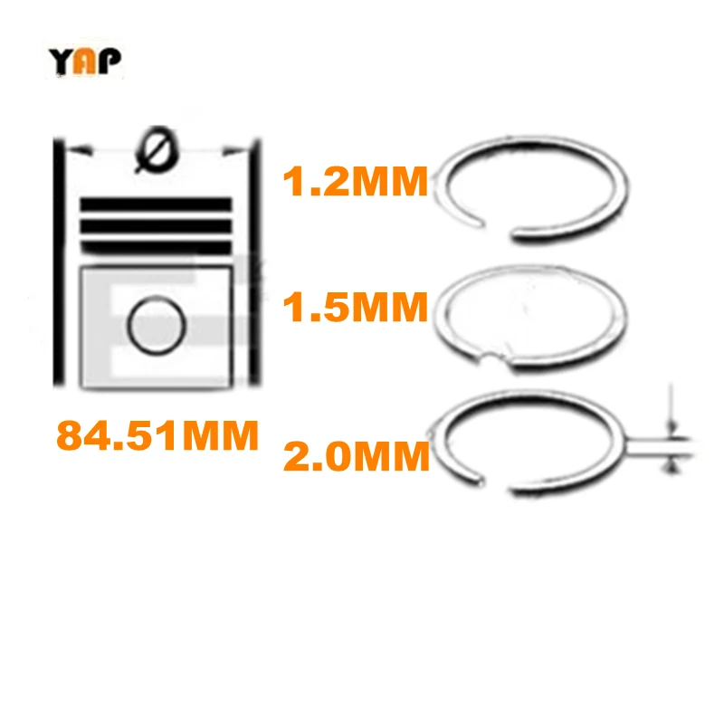 STD Piston&Piston Ring Set FOR FITAUDI A7 A8 Q7 S4 S5 SQ5 3.0L 3.0T V6 06E107065DM (Left 4-6) 06E107066DM(Right 1-3) 2012-2017