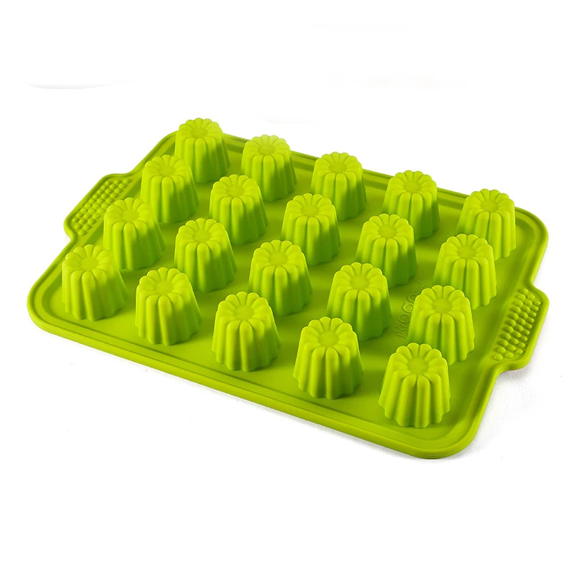 20 Cavities Non Stick Caneles Silicone Cake Mold Bordelais Fluted Cake Pudding Mold Cakes Mousse Cupcake DIY Baking Tools