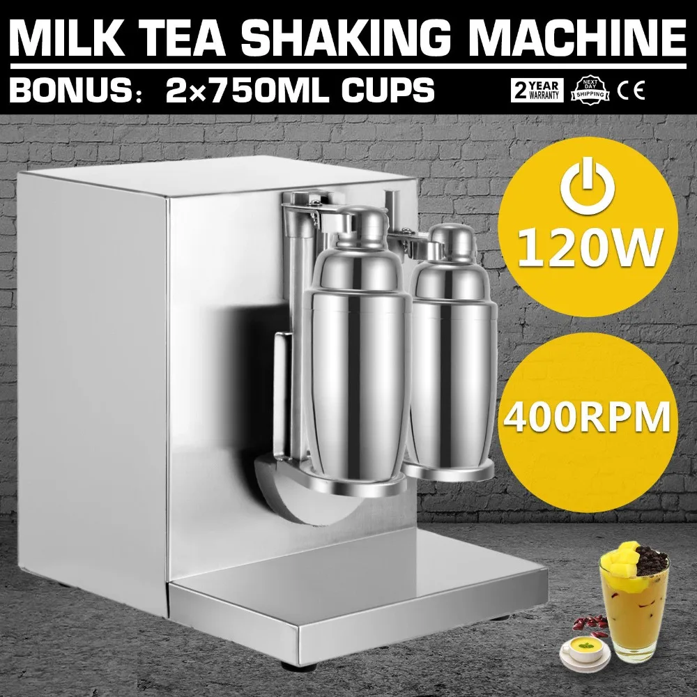 

Electric auto double-Frame milk tea shaking machine stainless steel Bubble Boba shaker