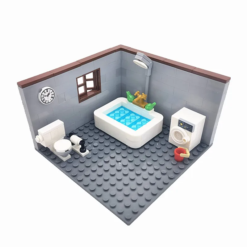 MOC – blocs de construction de maison de ville, jouets pour garçons et filles, blocs de bricolage, m