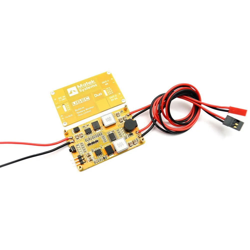 Matek نظام UBEC الثنائي 4A/5 ~ 12V و 4A/5V ل أجهزة الاستقبال عن بعد RC طائرة RC Multicopter UBEC الطاقة نموذج