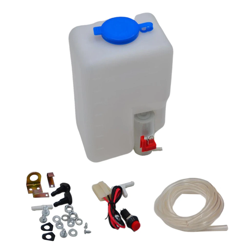 Universal Windshield Wipe Washer Kit Tank Bottle for 12v Classic 160186