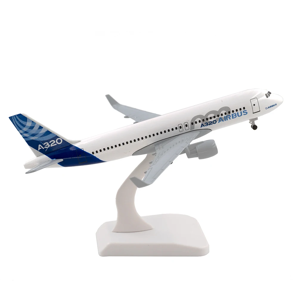 20cm Aircraft Airbus A320 Prototype with Landing Gear Alloy Plane Model Children Gift for Collection Home Decoration