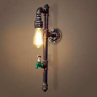 American Vintage Industry Steam Punk Lamp Loft Wall Lamp Restaurant Bar Club Corridor Cafe Light Long Water Pipe Wall Sconce