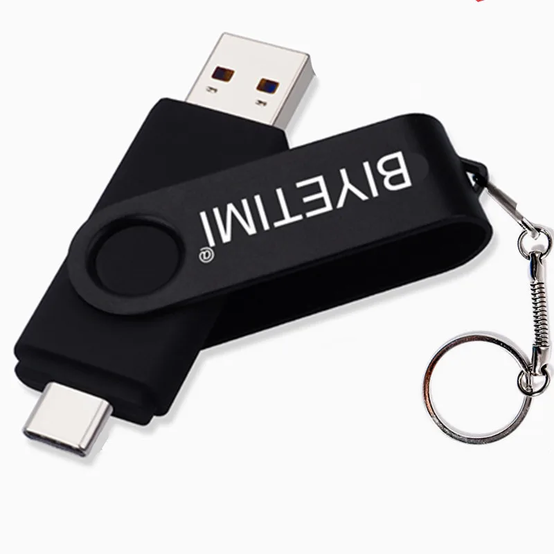 Biyetimi USB 128Gb Loại C 3.0 Đèn LED 64Gb Pendrive 128G Bút 64G Thật dung Lượng Thẻ Nhớ Cho Điện Thoại Và Máy Tính