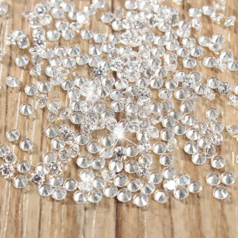 100/500pcs 2mm AAA Grade White Loose Cubic Zirconia Stone Round Cut Zircon Stone For Jewelry Clothes DIY Decoration Gem