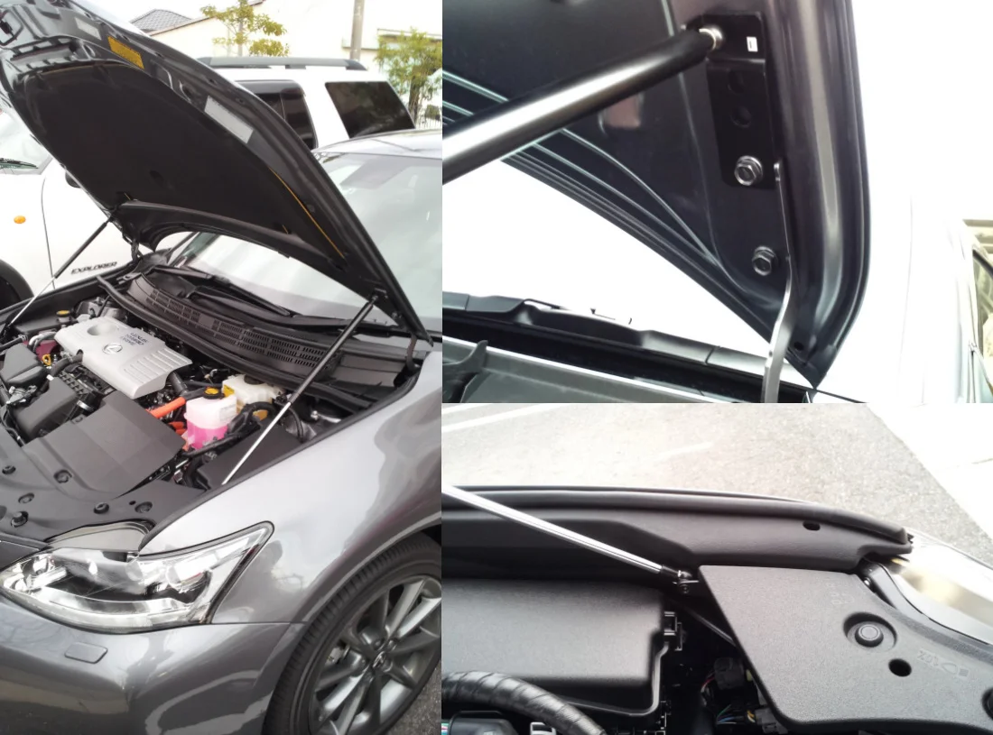 Dla Lexus CT200h ZWA10 2011-2021 przednia maska kaptur zmodyfikuj siłowniki pneumatyczne amortyzator sprężynowy z włókna węglowego wspornik podnośnika Absorber