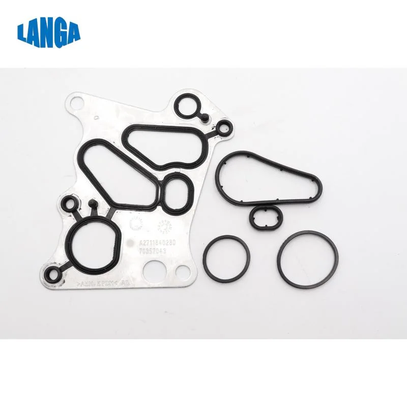 2711840280 2711840380 For Mercedes M271 W204 C180 C200 E200 SLK  Oil Filter Housing Gasket / Radiator Oil Cooler Gasket Kits