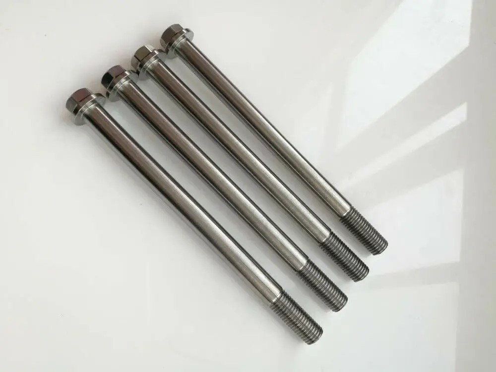 Pernos titanio M10 cabeza brida – Negro para modificación moto - imagen 3
