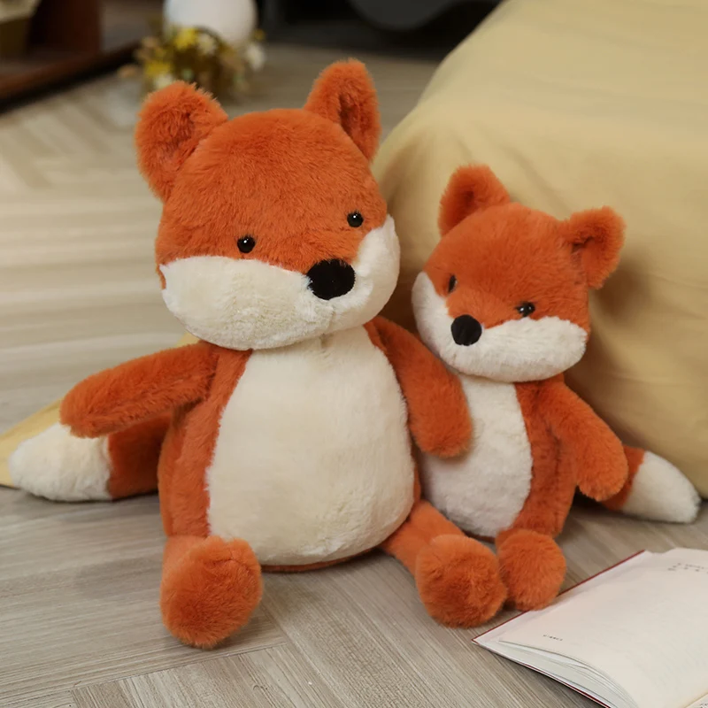 Cute Plush Fox Toy Pillow 35cm 50cm 70cm 90cm Big Size Stuffed Animal Fox Soft Doll Kids Toys Birthday Gift for Children