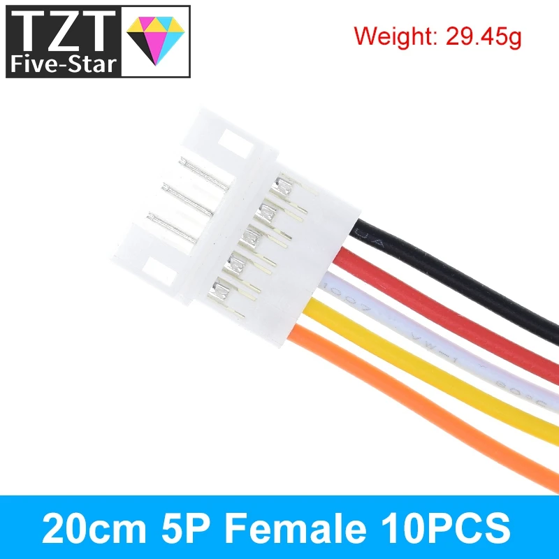 10 Stück 5 Paar Micro JST PH 2.0 2P 3P 4P 5P 6PIN Stecker-Buchsen-Verbinder mit Kabeln 20CM+20CM für Arduino MP3 – Detail 22