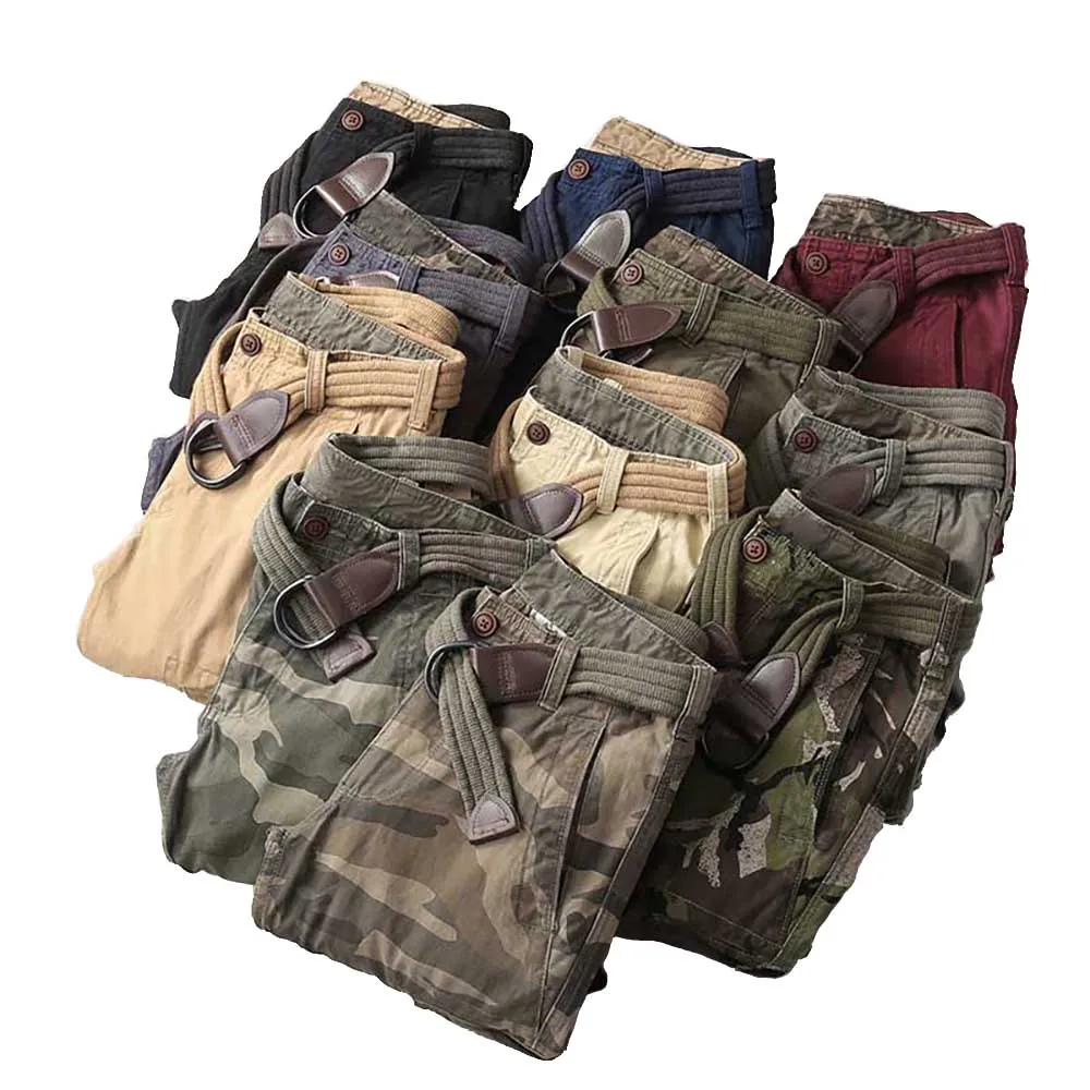 Trendy Camouflage Cargo Pants Men Casual Pants Cotton Style Hiphop Harem Pants Street Trousers Loose Baggy Pants