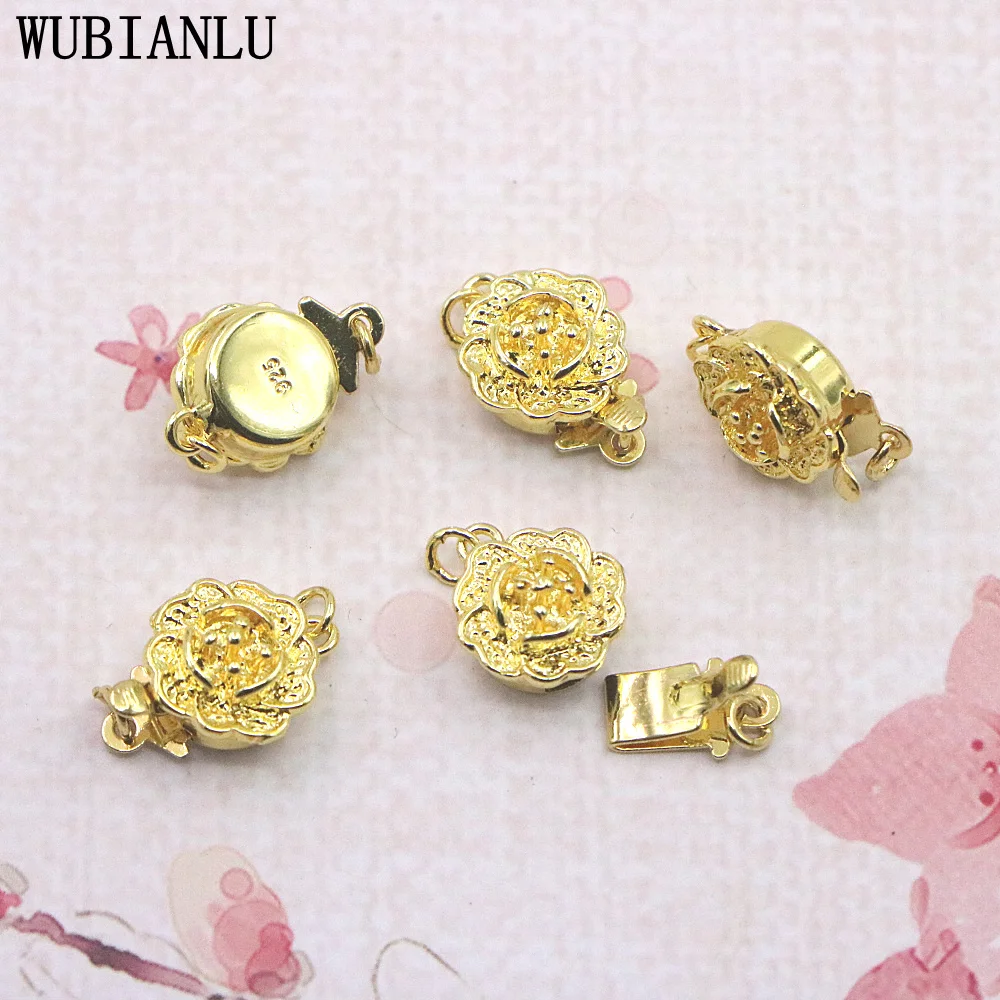 Zinc Alloy 10pcs Plum Blossom Buckle Insert Metal For Necklace&Bracelet Chain DIY Fashion Jewelry Findings Accessories