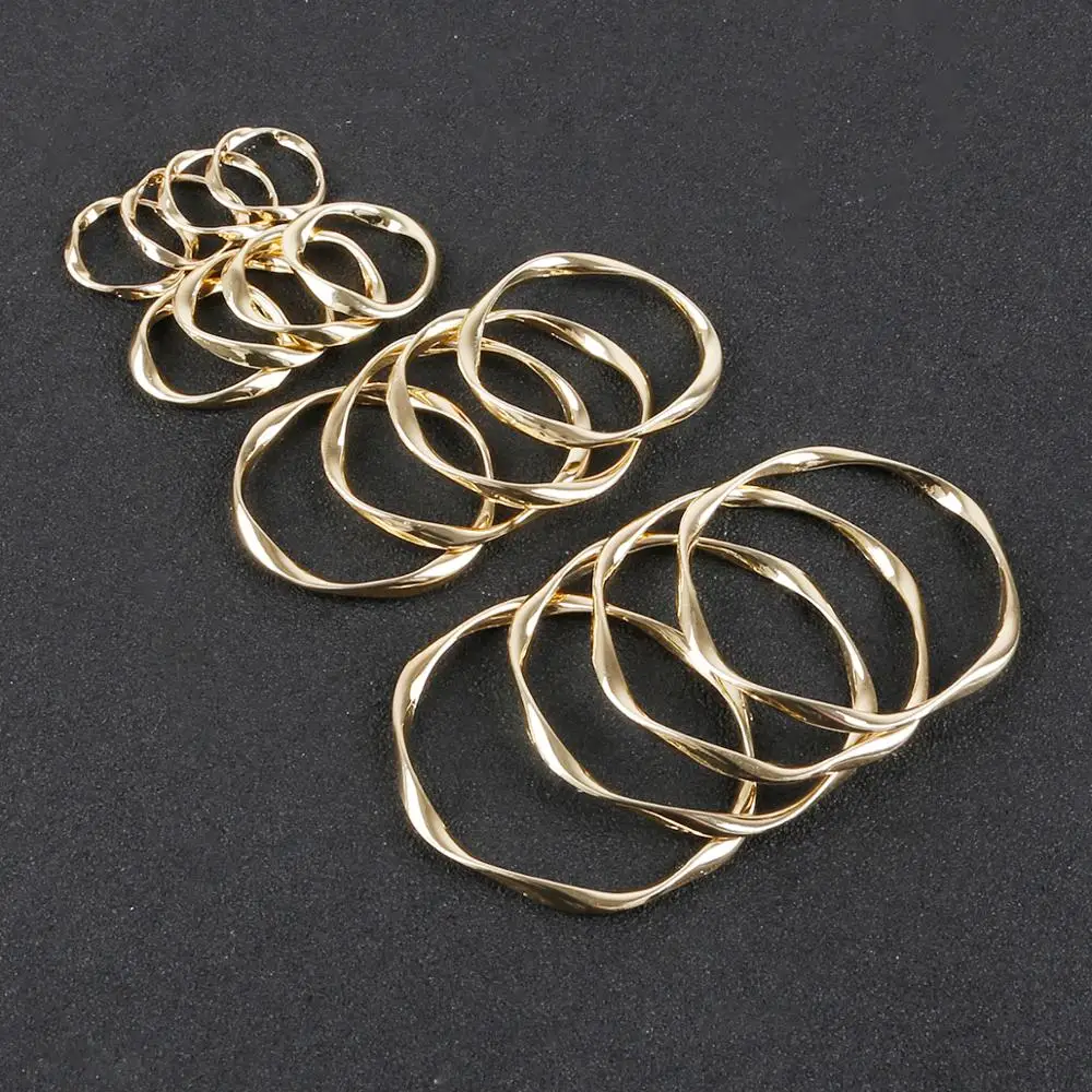 17/20/32/42mm Geometric Circle Shape Zinc Alloy Beads Charm Pendant for DIY Earring Necklace Making Jewelry Findings Accessories