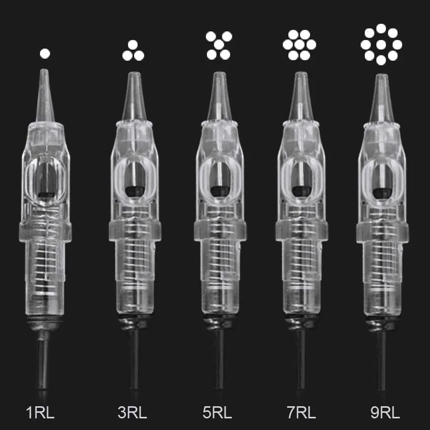 Needles70piece Cartucho 3RL Agulha de tatuagem Descartáveis Esterilizado Tatuagem Agulhas Dicas de Maquiagem Permanente Pen Máquina para Sobrancelha l