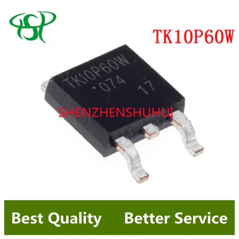 10 PÇS/LOTE TK10P60W 10P60 60W TK10P60 TO-252 Poder remendo MOS tubo NOVO