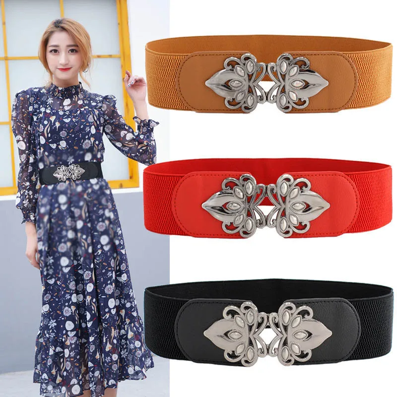 40 Styles Fashion Women Elastic Belts Designer Luxury Brand Metal Buckle Waist Strap Dress Coat Sweater Decorative Waistband