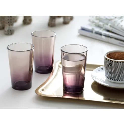 Glass 6 Pcs Coffee As Water Cup 100 Ml. Dark Purple Cups Water Wine Soft Drink Beverage Kitchen Decor Fruit Water Set