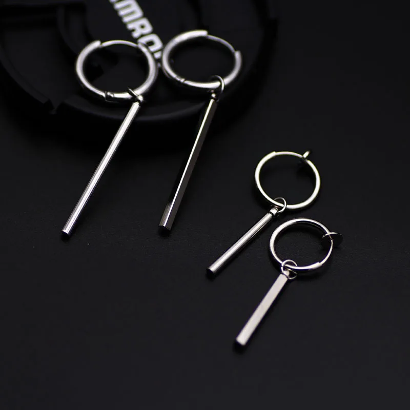 male 2020Korean version of studs men without piercing students street single ear ring male trend personality men' stick ear clip