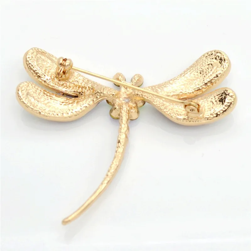 Vintage Design Gradient Crystal Rhinestone Dragonfly Brooches For Women AB Multi Rhinestone Brooch Pins Jewelry Accessories Gift