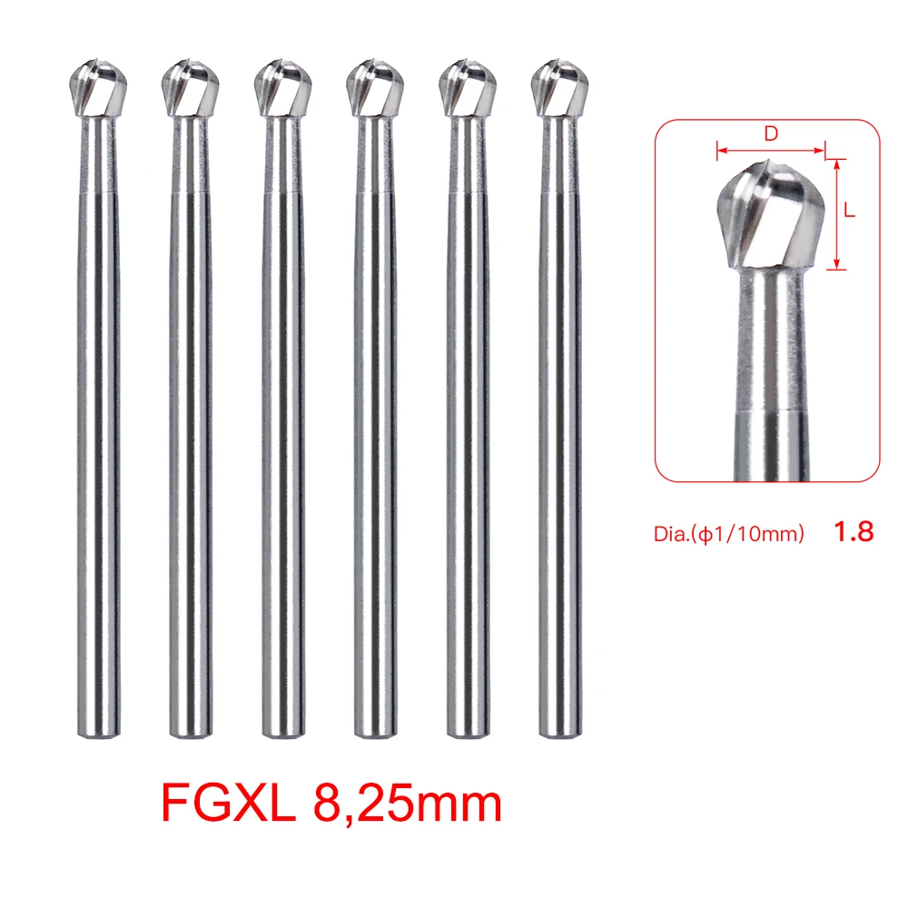 AZDENT Dental Chirurgische Hartmetallbohrer 25 mm Bohrer FGXL 4/6/8/557 Polierbohrer für Hochgeschwindigkeitshandstück Zahnmedizinwerkzeug – Detail 3