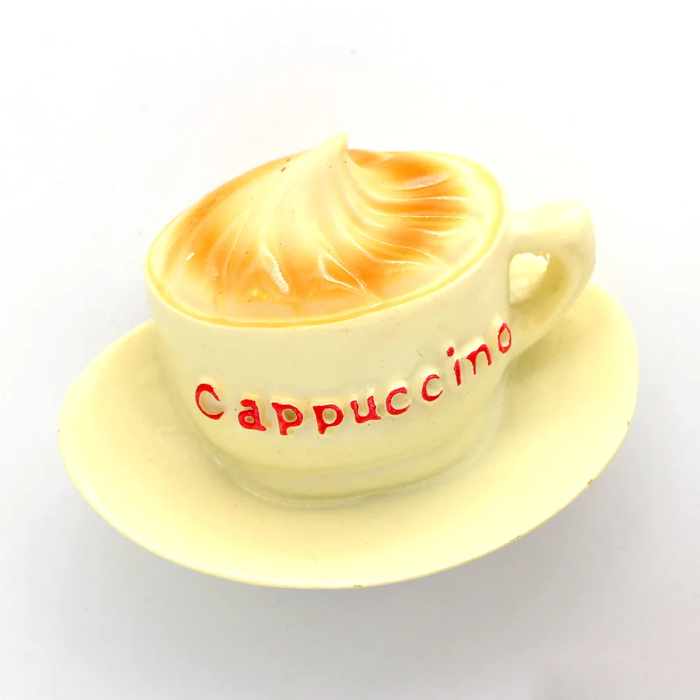 fridge magnets 3d cappuccino coffee cup simulated magnetic refrigerator Collect cute Creative gift item Home kitchen decoration