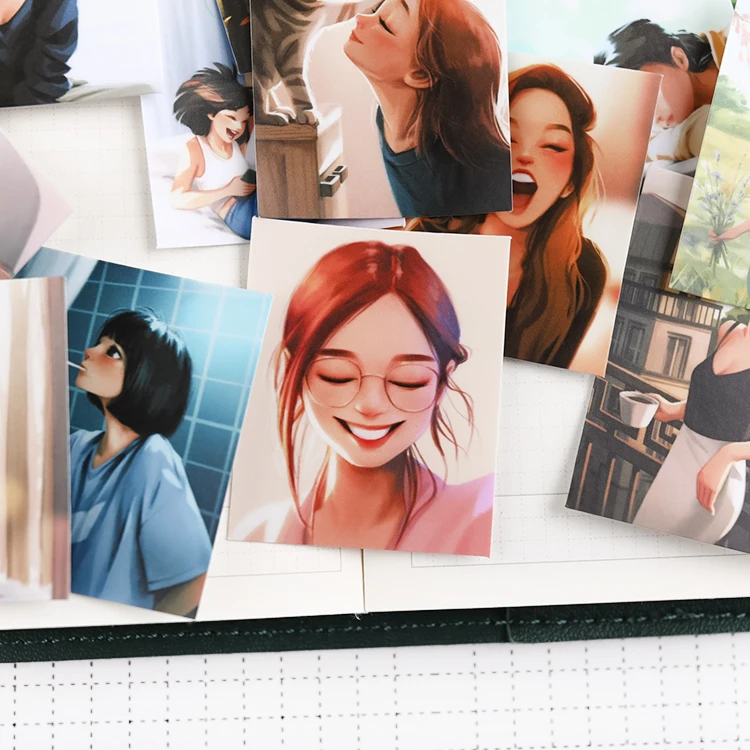 25PCS Sunshine girl Stickers Crafts And Scrapbooking stickers book Student label Decorative sticker DIY Stationery
