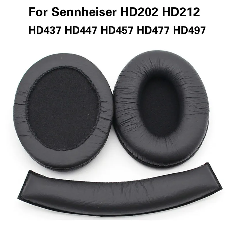 Replacement EarPads for Sennheiser HD202 HD212 HD437 HD447 HD457 HD477 HD497 Headphones Soft Memory Foam Cushion Ear Pads