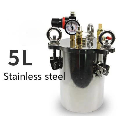 

5L Stainless Steel/Carbon Steel 304 Stainless Steel Pressure Tank Carbon Steel Tank Gas Steel Piston Tank Electric Mixing Tank D