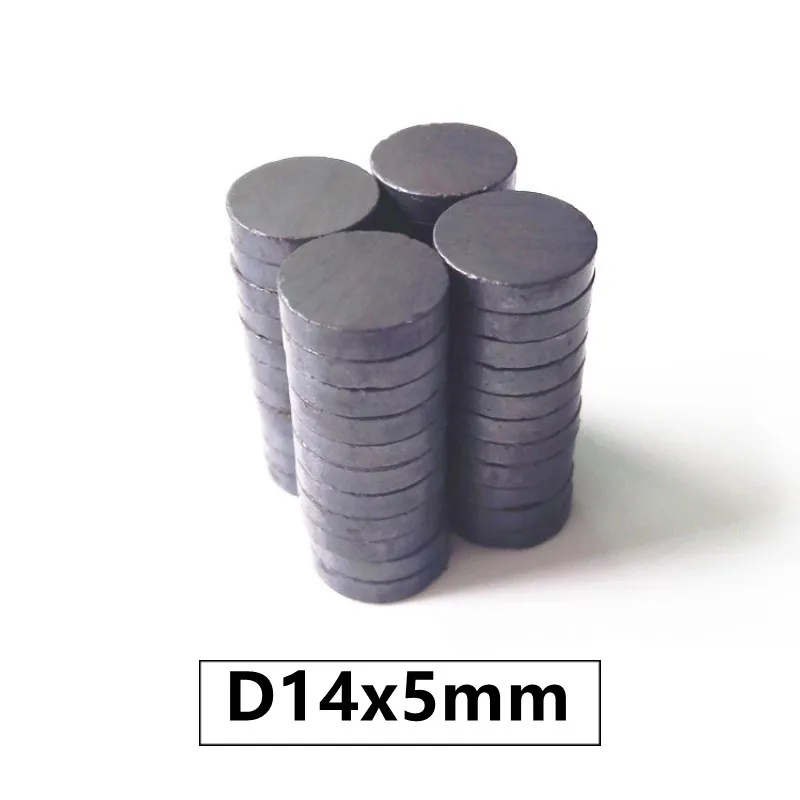 

50pcs/lot Y30 Disk Ferrite Magnet 14*5 mm Permanent magnet 14mm x 5mm Black Round Speaker 14x5 mm