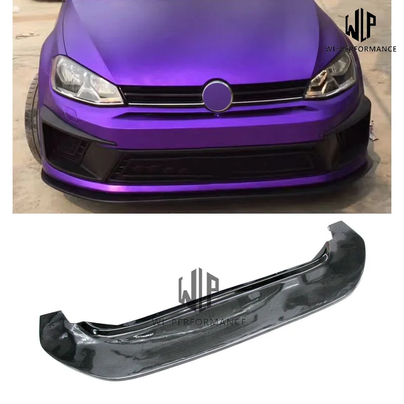 Golf 7 Mk7 R400 Carbon Fiber Front Bumper Lip Splitter Car Styling for Volkswagen Golf 7 R400 Car Body Kit 2014-2016