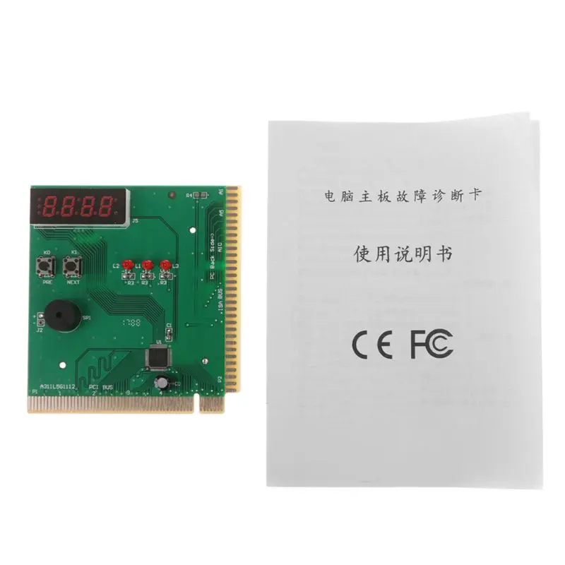 PCI & ISA Motherboard Analyzer Diagnostic Display 4-Digit Computer Debug Post Card