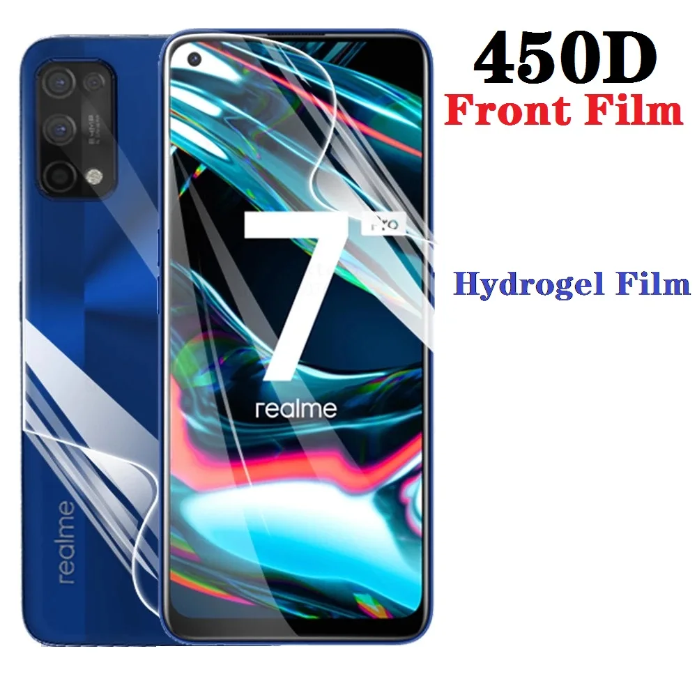 for Realme 7 Pro 5g Film Screen Protectors On Realmi 7 RMX2155 Protective Hydrogel Film for OPPO Realme 7i SD662 Film Not Glass