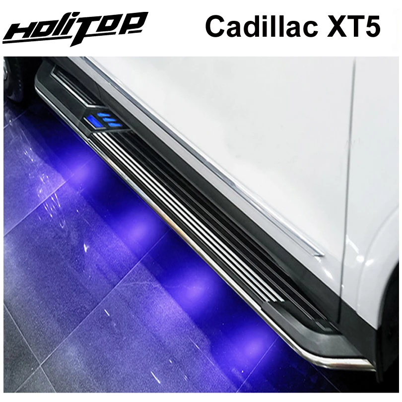 

new arrival side step/running board/side bar for Cadillac XT5 ,with blue LED light,top luxurious side step,ISO9001 quality