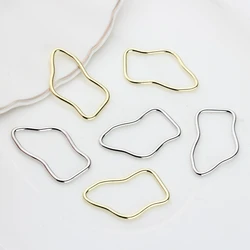 Zinc Alloy Geometric Ring Metal Pendant Hollow Charms Bezel Setting UV Resin Charms Jewelry Accessories