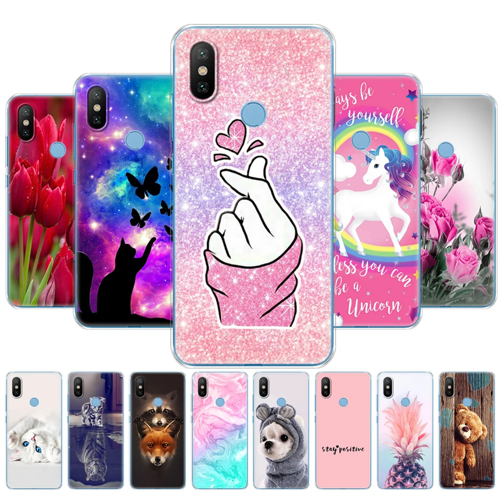 For Xiaomi Mix 2S Case Painted Silicon Soft TPU Back Phone Cover for Xiaomi Mi Mix 2S Mix 2 S Fundas Protective Coque Bumper