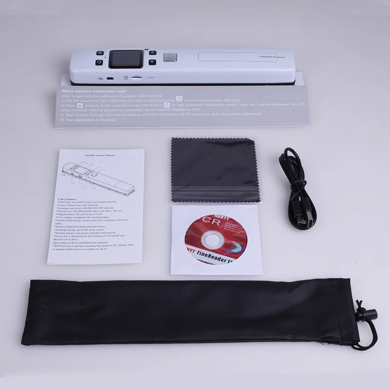 Mini Scaner Document & Images Scanner A4 Size JPG/PDF Formate Wifi 1050DPI High Speed Portable LCD Display for Business Receipts