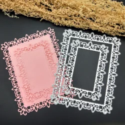 Square Lace Metal Cutting Dies Hollow out Scrapbooking For wedding Card Making DIY Embossing Cuts New Craft Pattern