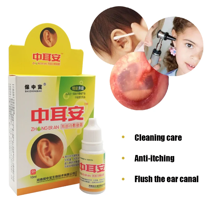 10ml Ear Liquid For Tinnitus Deafness Sore Chinese Herbal Medicine Acute Otitis Drops Health Caring Inner Ear Cleansing Drops