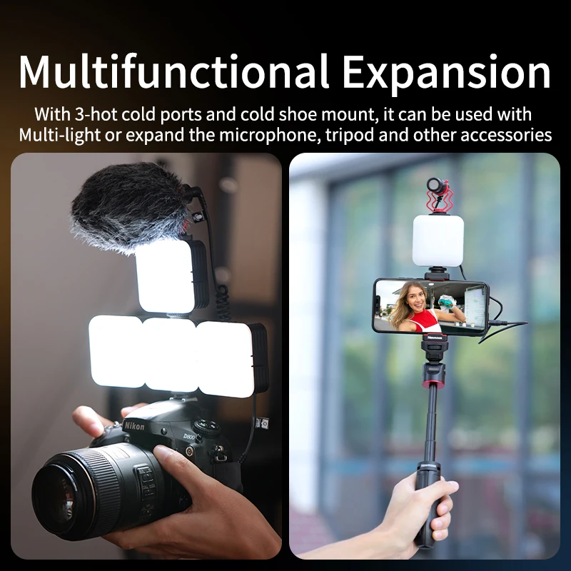 KingMa RGB Video Light LED Camera Lamp For Tik tok Youtube Light Streaming Rechargeable Mini Photo Light Fill Lighting