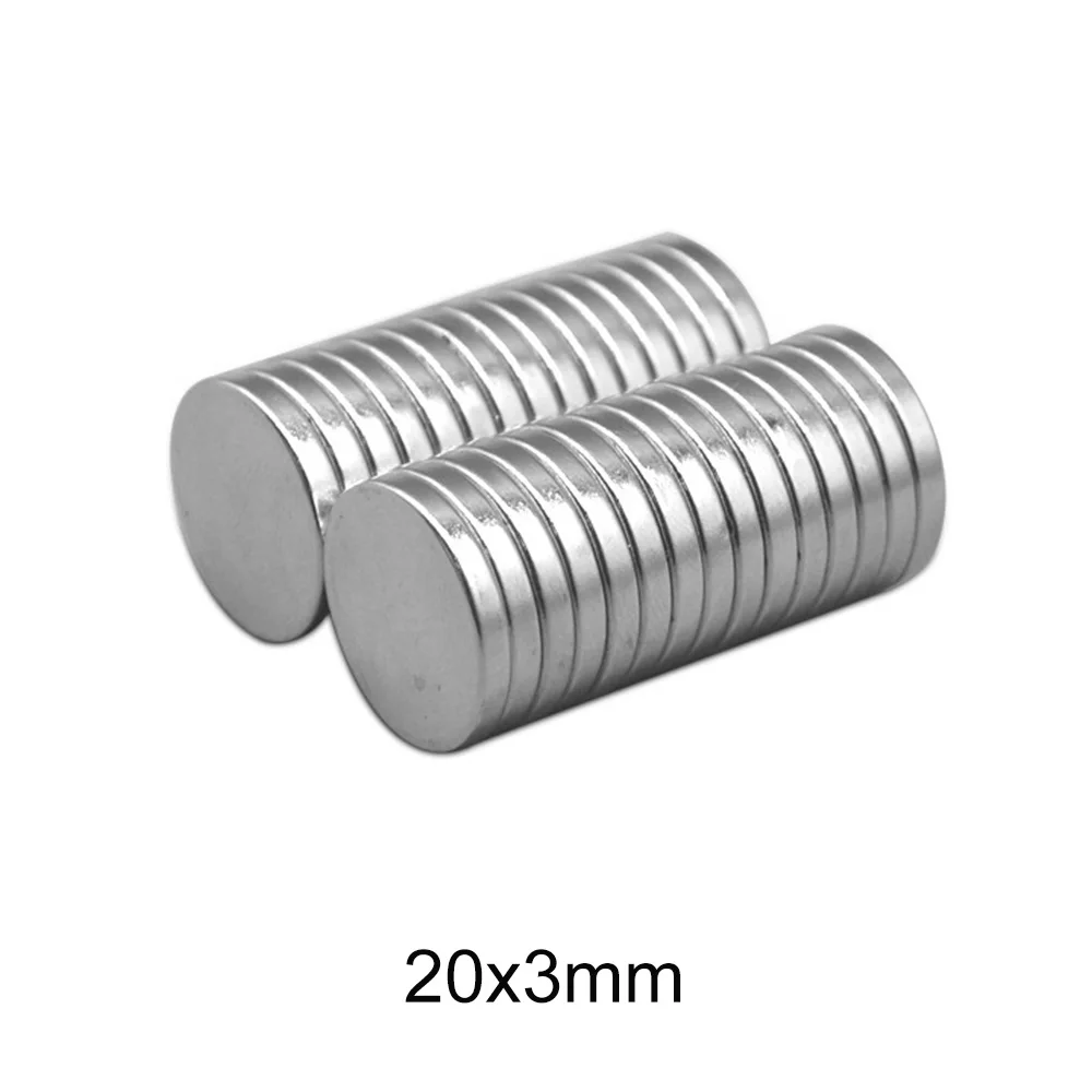 5~60pcs 20x3 Sheet Neodymium Magnet 20mmx3mm Round Powerful NdFeB Magnets 20x3mm Rare Earth Magnet Disc magnet strong 20*3 mm