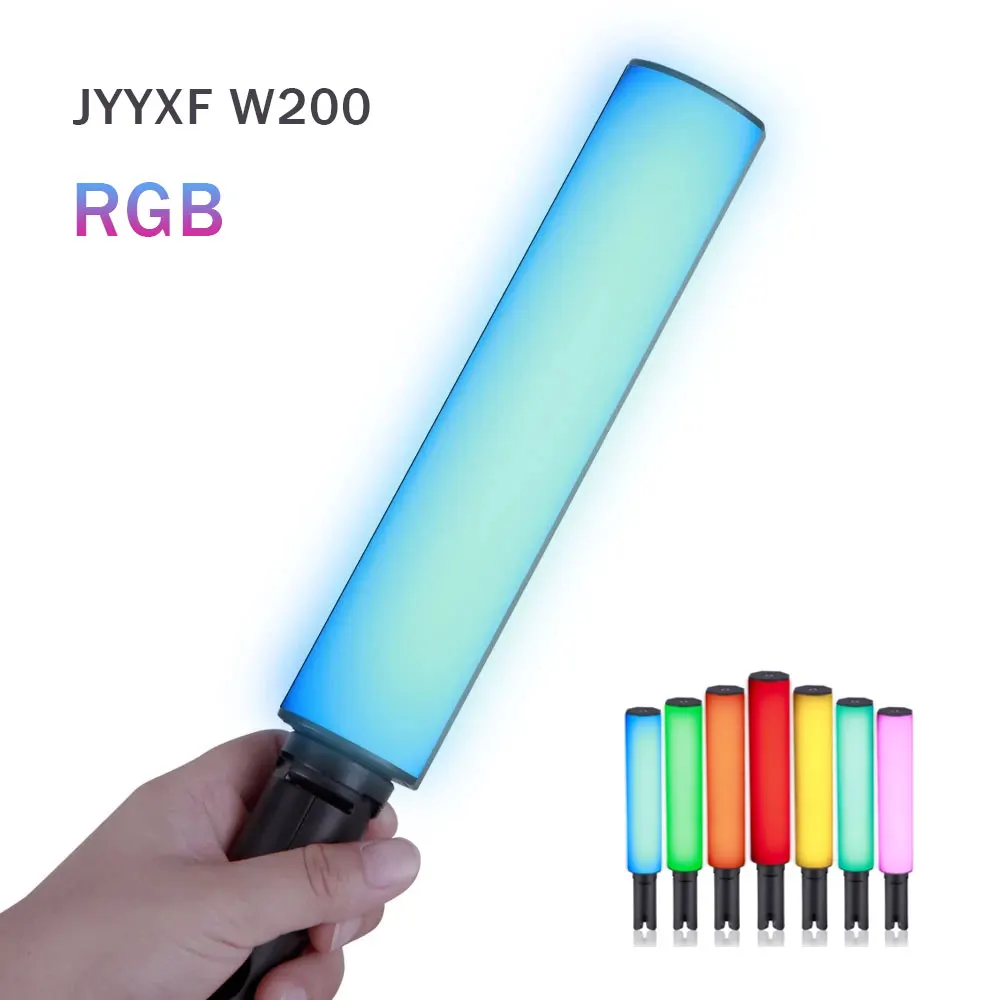 

JYYXF W200 Tube Light Pavotube Magnetic Creative RGB Fill Light Photography Video 3000mah Portable Handheld Light