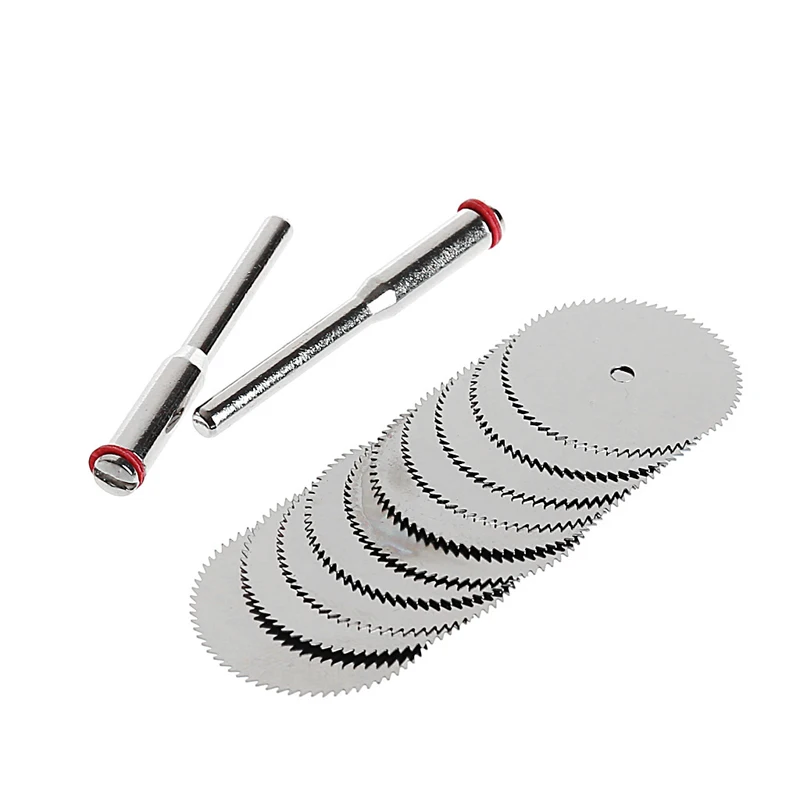 10 x 22/25/32mm Wood Saw Blade Disc + 2 x Rod Dremel Rotary Cutting Tool