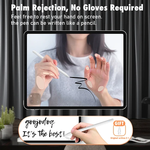 Imagen 2 del producto Para iPad lápiz con rechazo de la palma, lápiz Stylus activo para Apple Pencil 2 iPad 2018 y 2019 6th 7th Gen/Pro 3rd Gen/Mini 5th