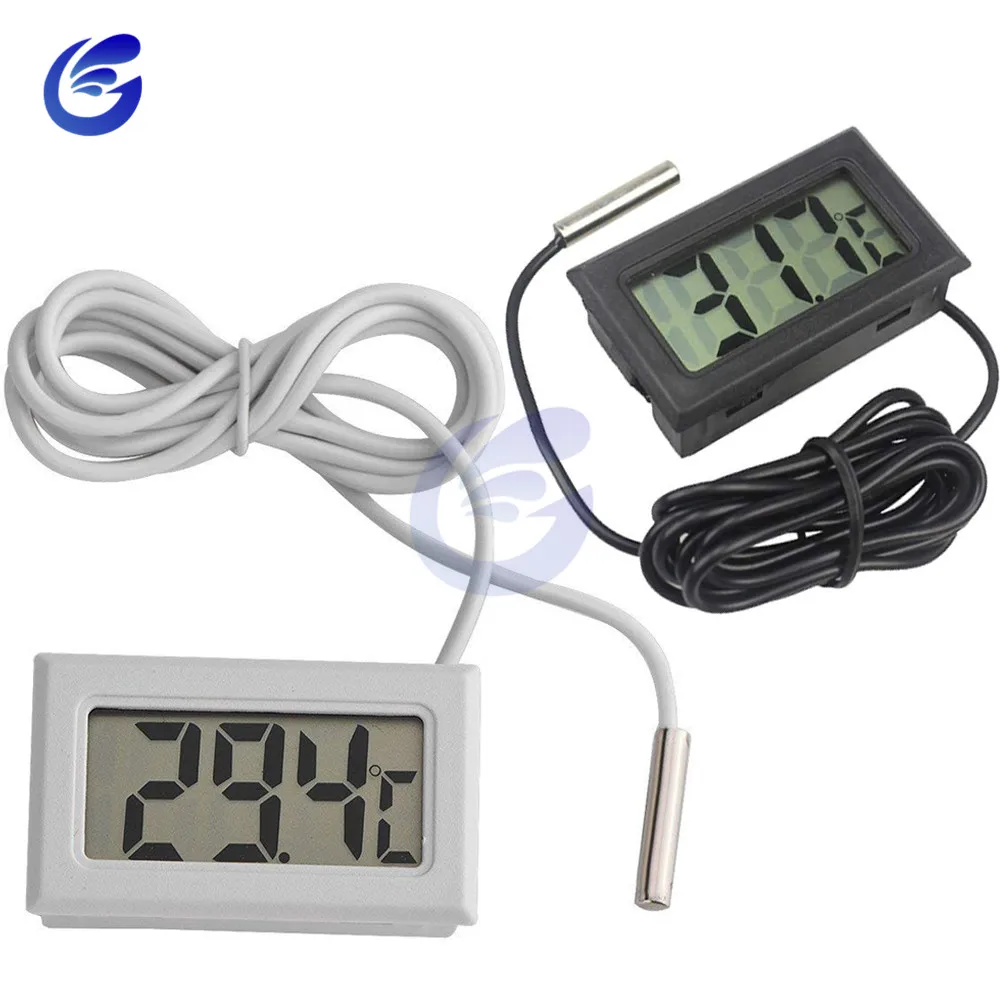 

Digital LCD Thermometer Precision Electronic Termometers With Probe 1M Wire Measuring Temperature -50~ 110 Degree For Aquarium