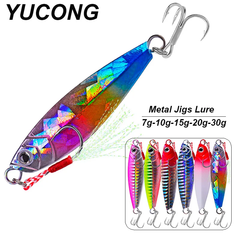 YUCONG 1PX Shore döküm Jig kaşık 7g-30g batan balık Isca Metal Jig yavaş balıkçılık cazibesi yapay sert yem duro cebo leurr