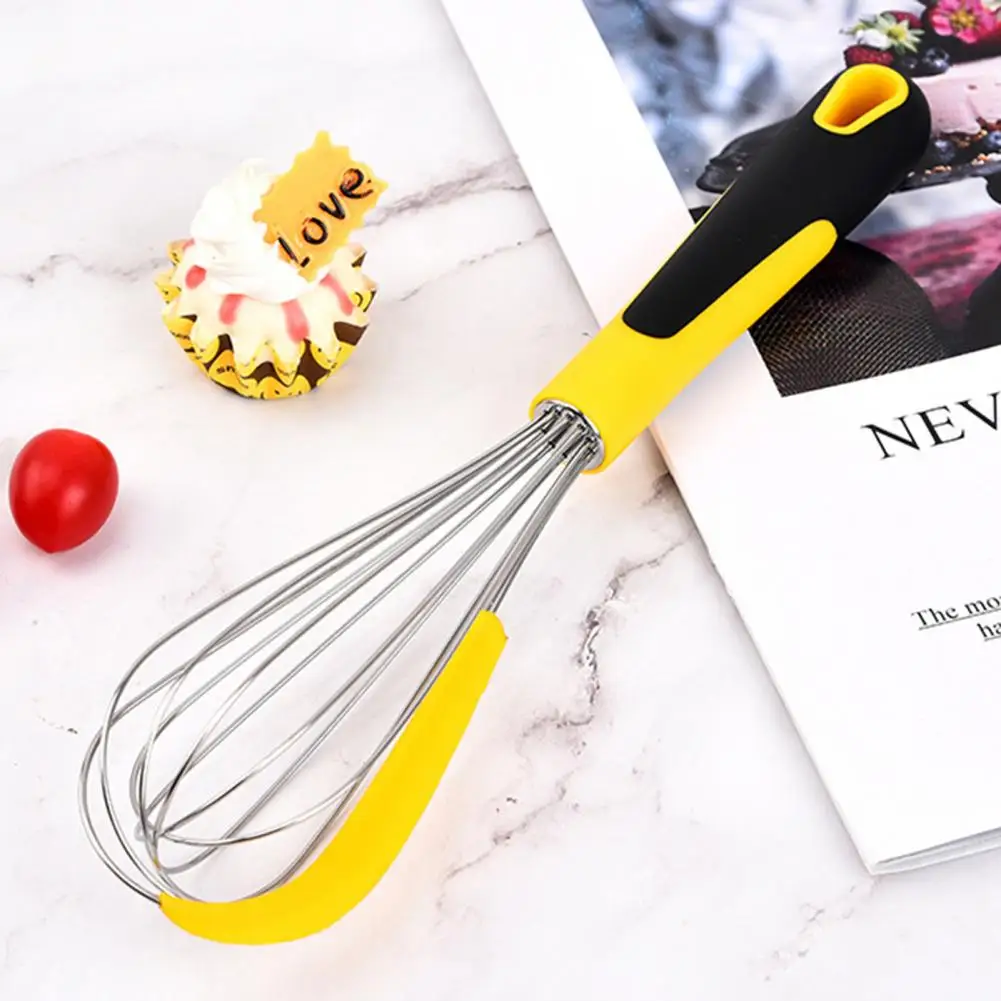 Egg Beater with Scraper Good Looking Multi-usage Energy-saving Effective Manual Mixer Stirrer for Kitchen